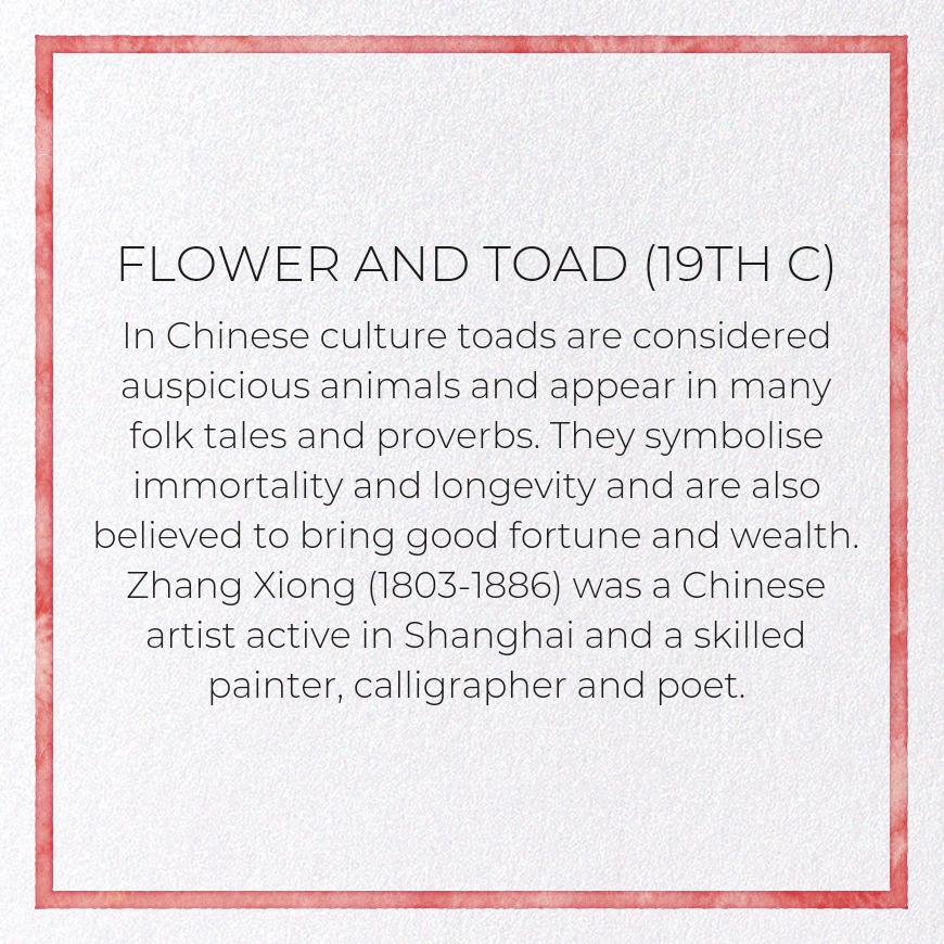 FLOWER AND TOAD (19TH C)