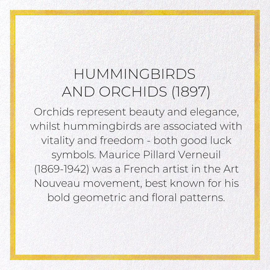 HUMMINGBIRDS AND ORCHIDS (1897)