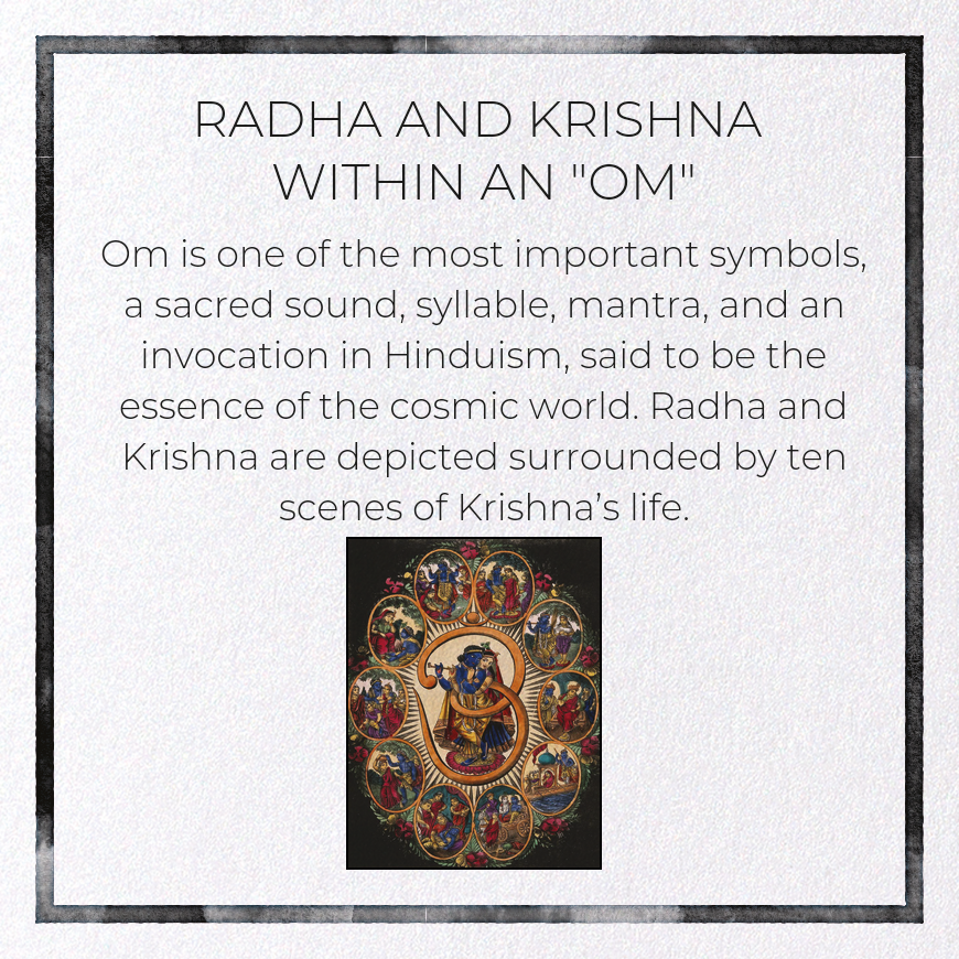 RADHA AND KRISHNA WITHIN AN "OM"