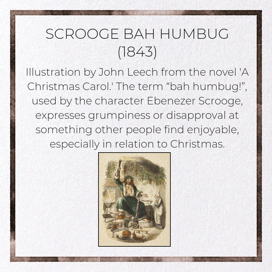 SCROOGE BAH HUMBUG (1843)