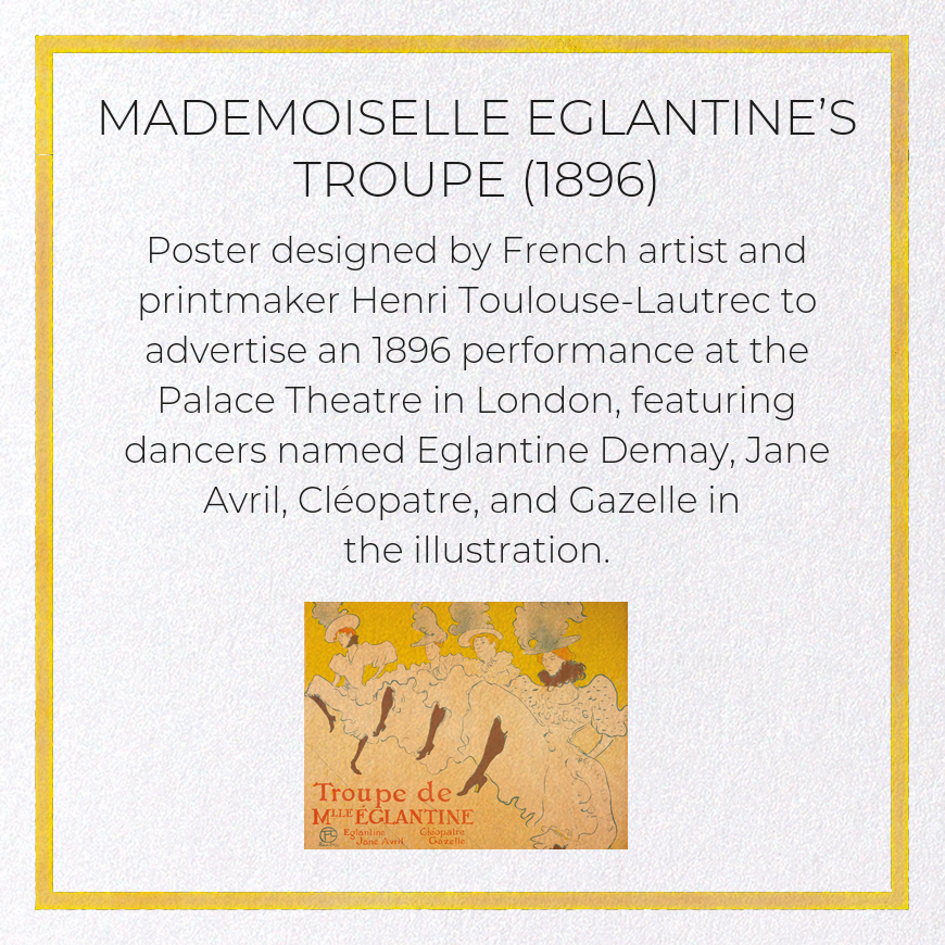 MADEMOISELLE EGLANTINE’S TROUPE (1896)