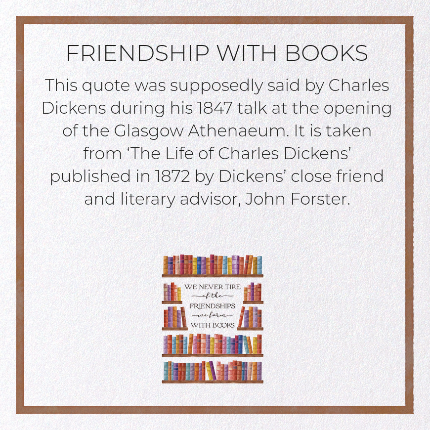 FRIENDSHIP WITH BOOKS