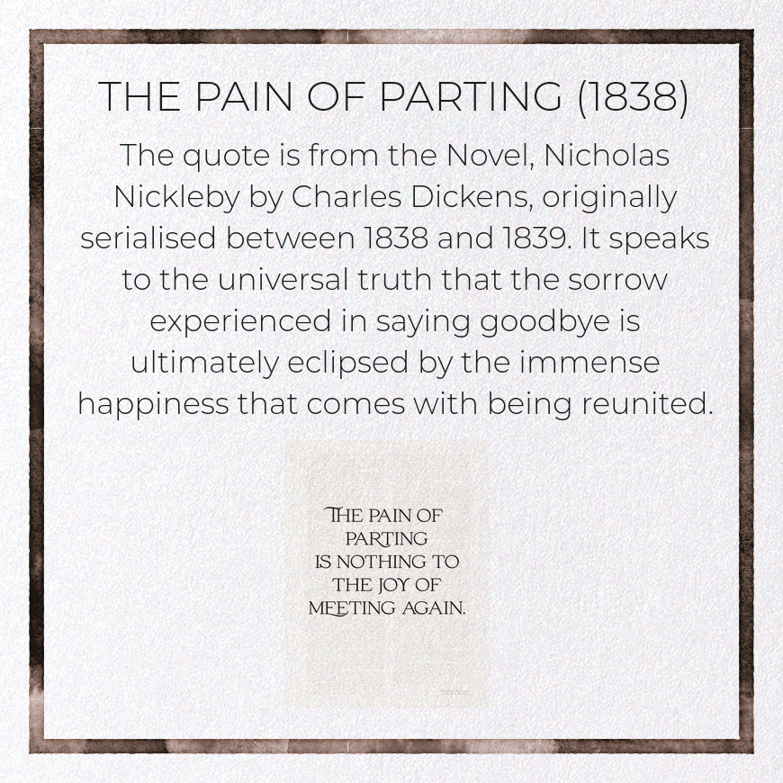 THE PAIN OF PARTING (1838)