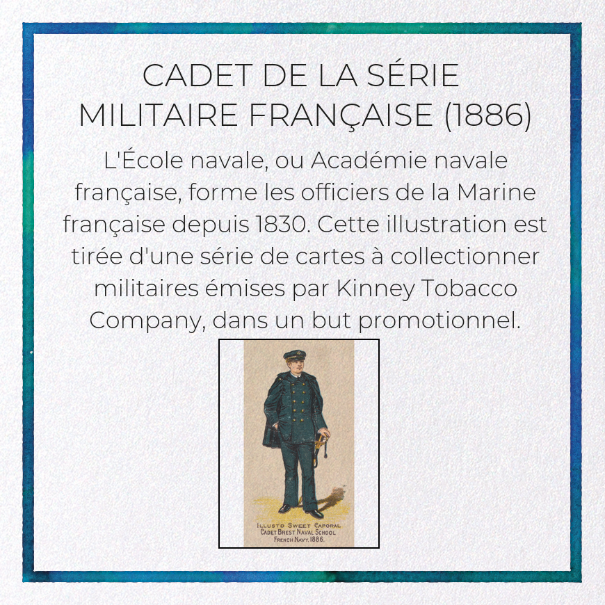 CADET DE LA SÉRIE MILITAIRE FRANÇAISE (1886)