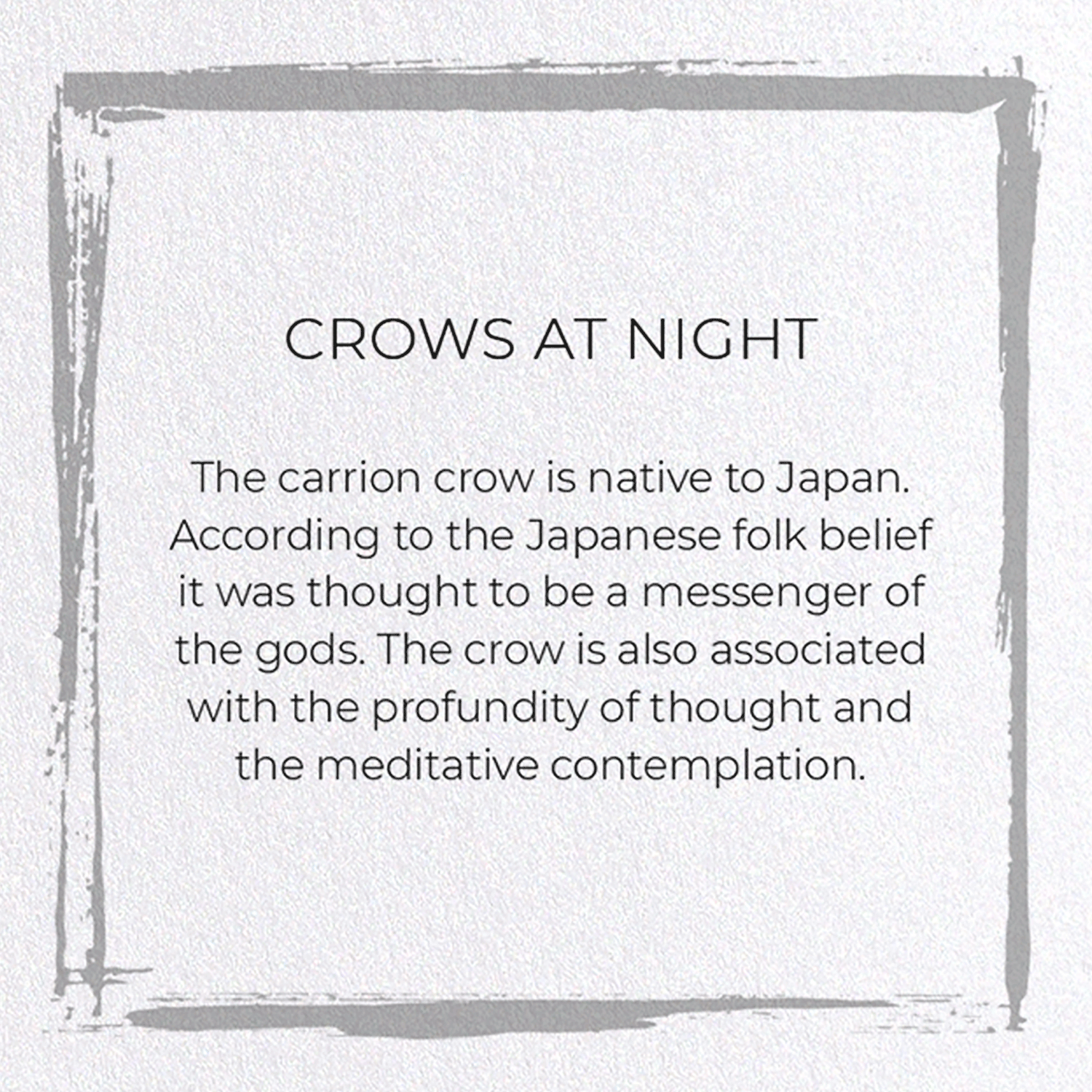 CROWS AT NIGHT