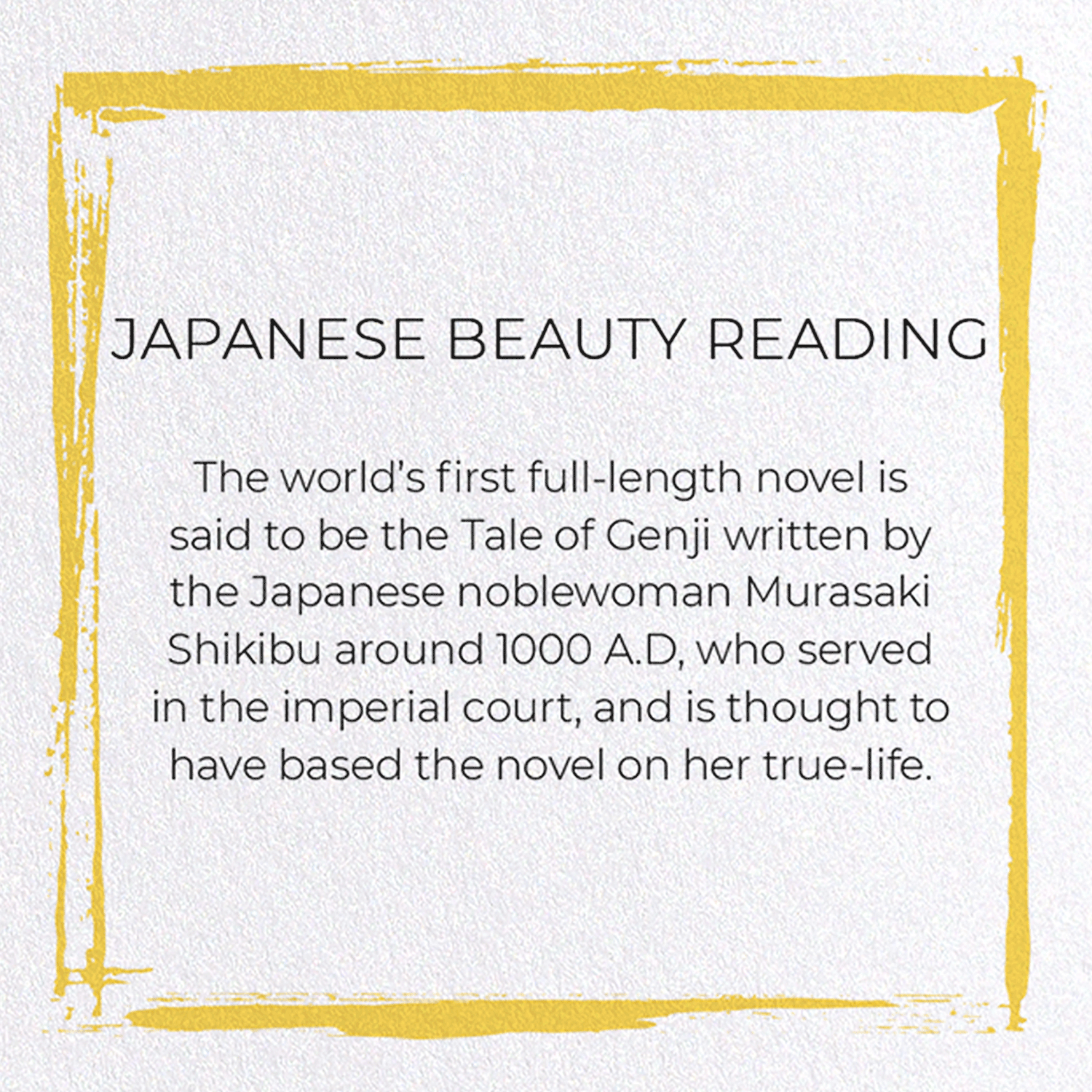JAPANESE BEAUTY READING