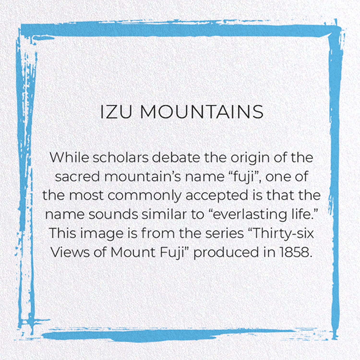 IZU MOUNTAINS