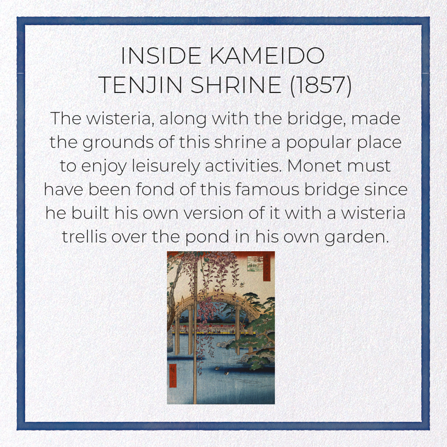 INSIDE KAMEIDO TENJIN SHRINE (1857)
