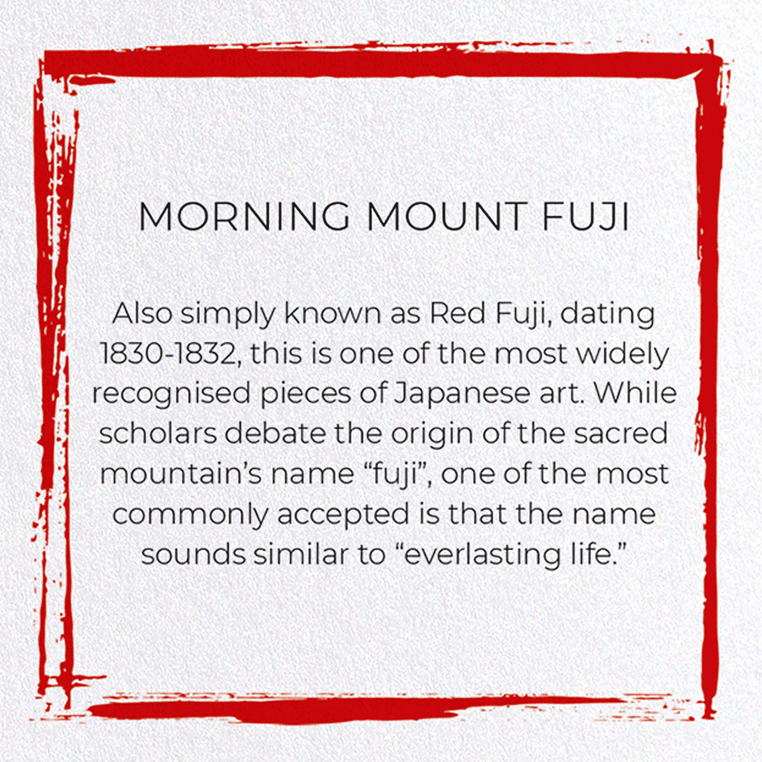 MORNING MOUNT FUJI
