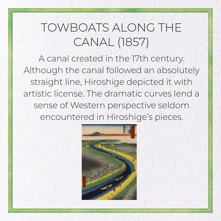 TOWBOATS ALONG THE CANAL (1857)