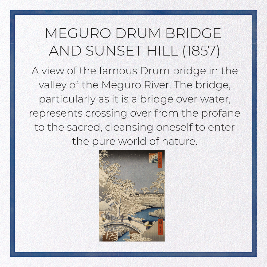 MEGURO DRUM BRIDGE AND SUNSET HILL (1857)