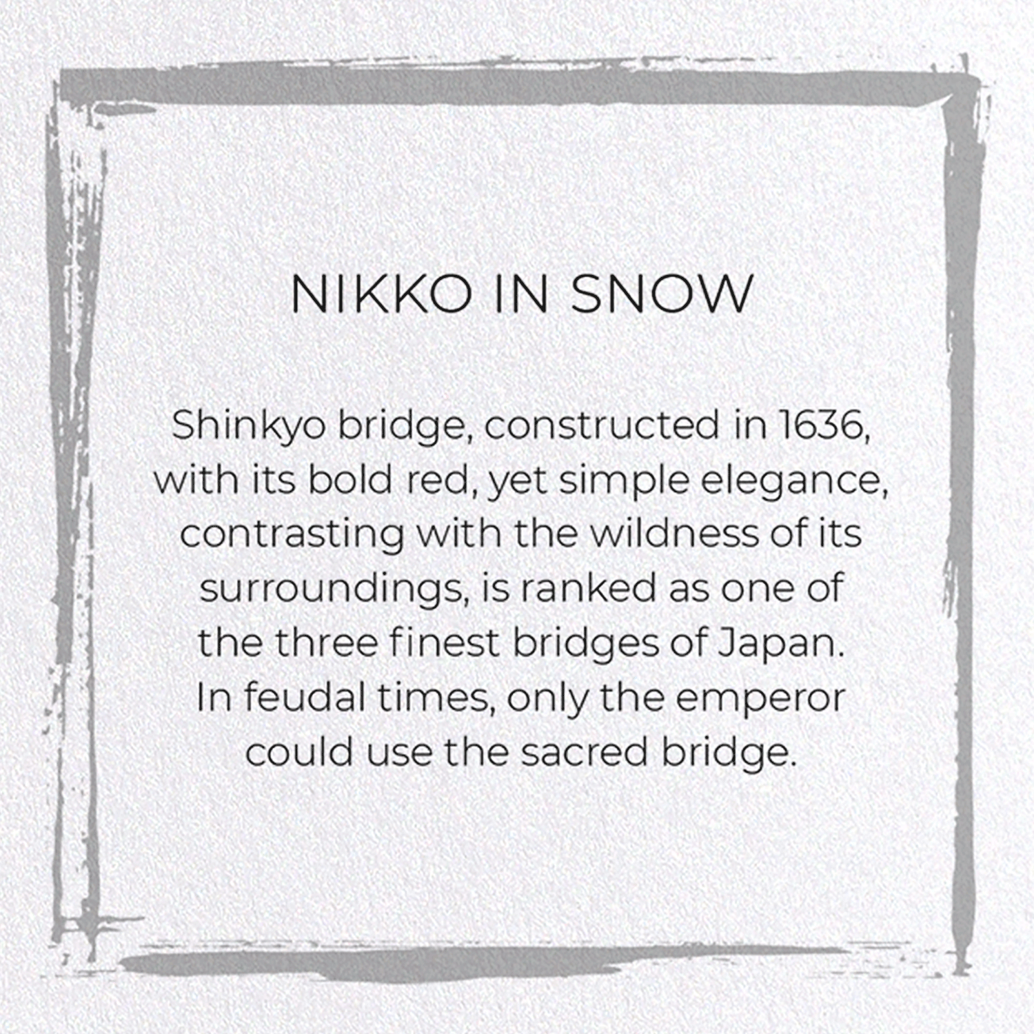 NIKKO IN SNOW