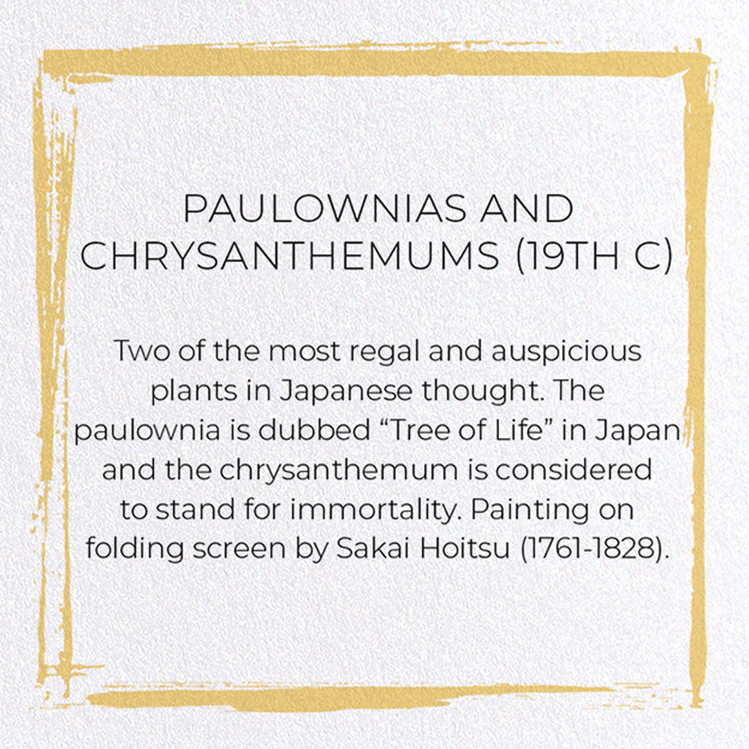 PAULOWNIAS AND CHRYSANTHEMUMS (19TH C)