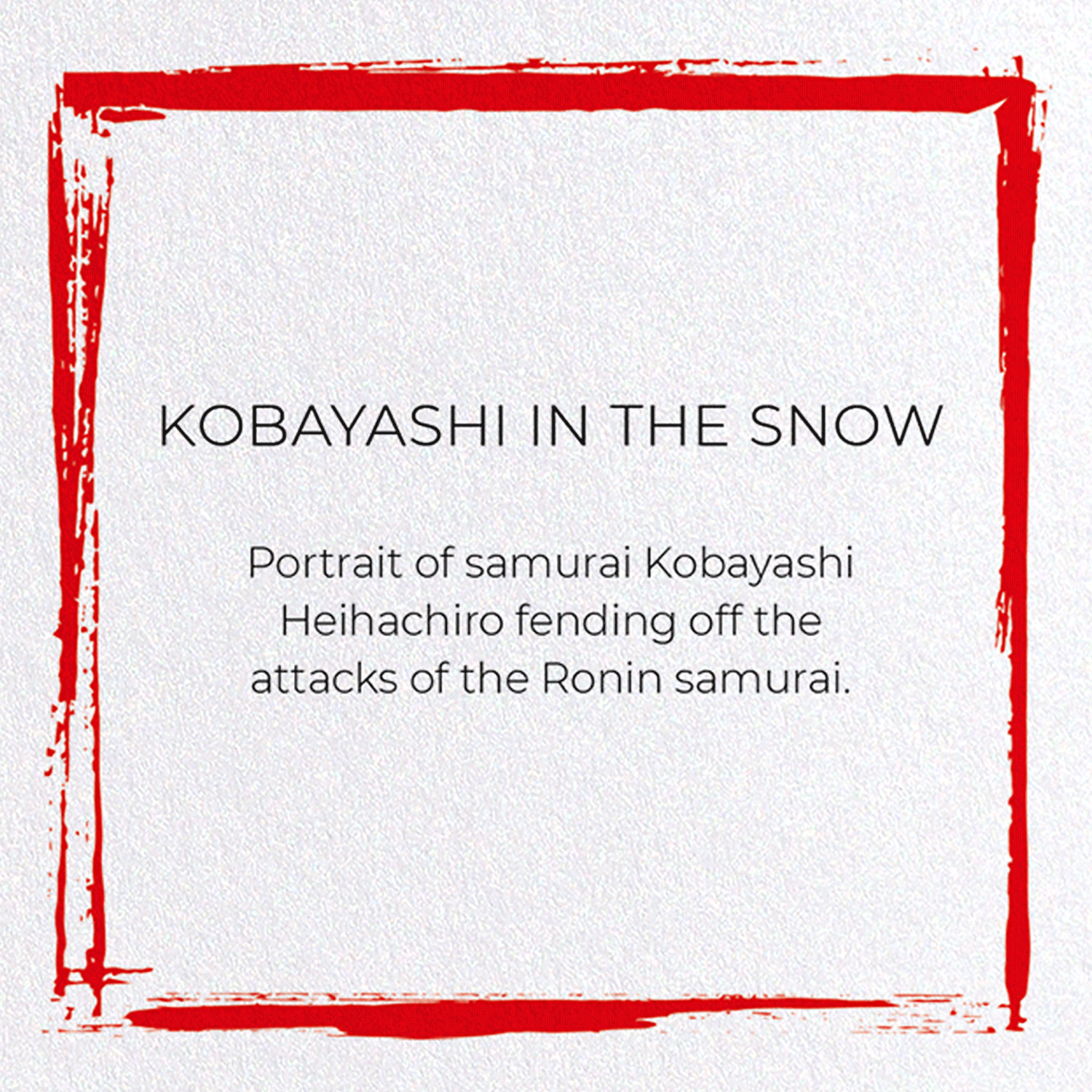 KOBAYASHI IN THE SNOW