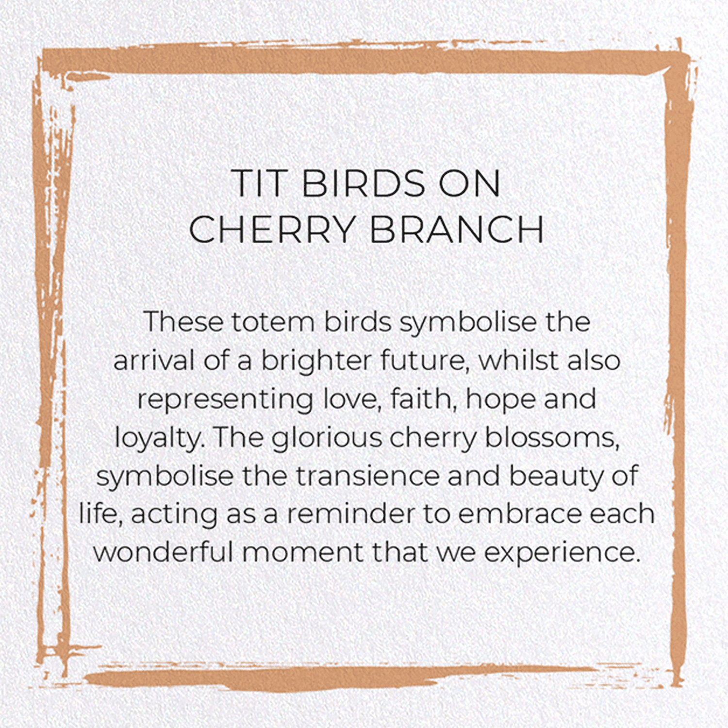 TIT BIRDS ON CHERRY BRANCH
