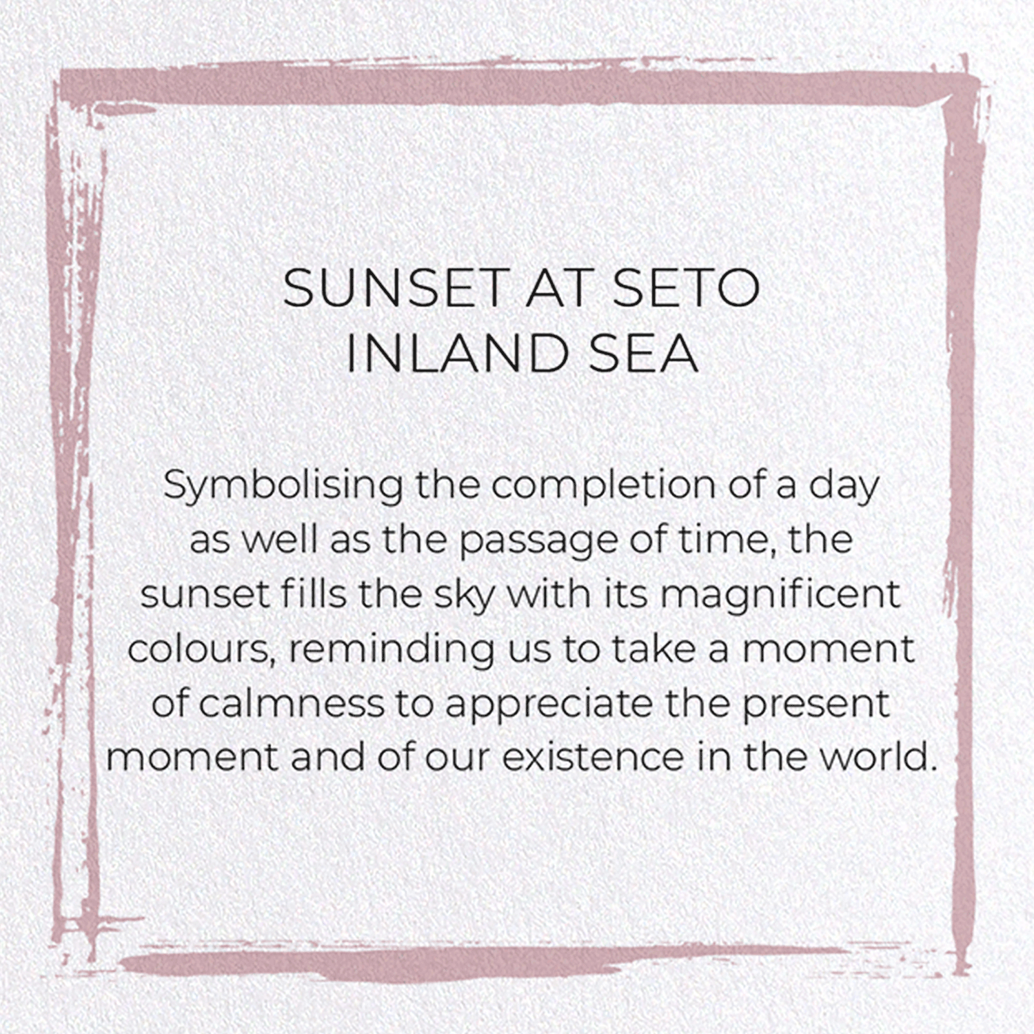 SUNSET AT SETO INLAND SEA