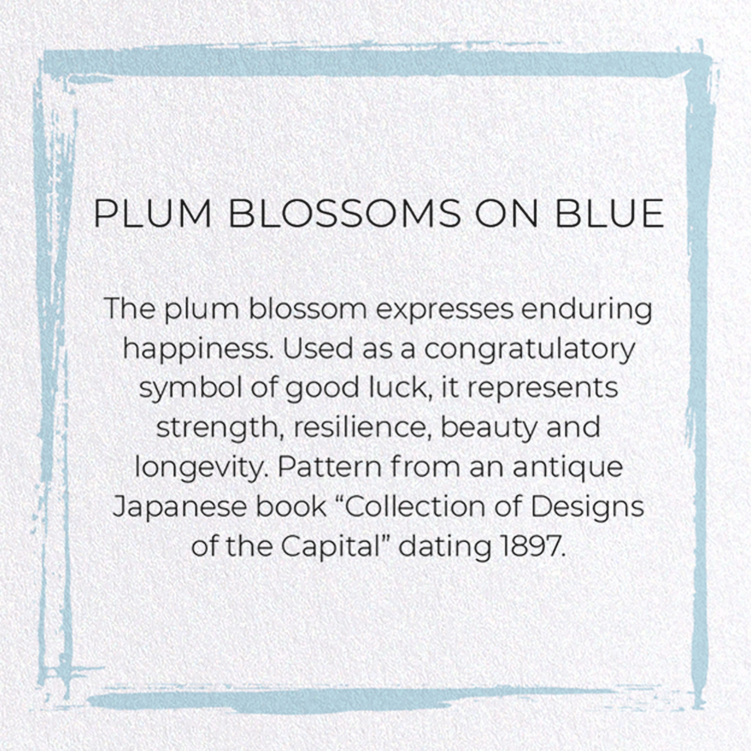 PLUM BLOSSOMS ON BLUE