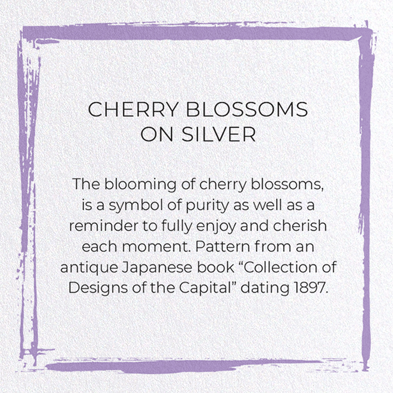 CHERRY BLOSSOMS ON SILVER
