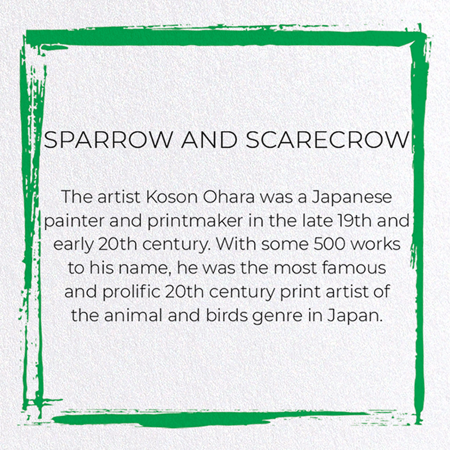SPARROW AND SCARECROW