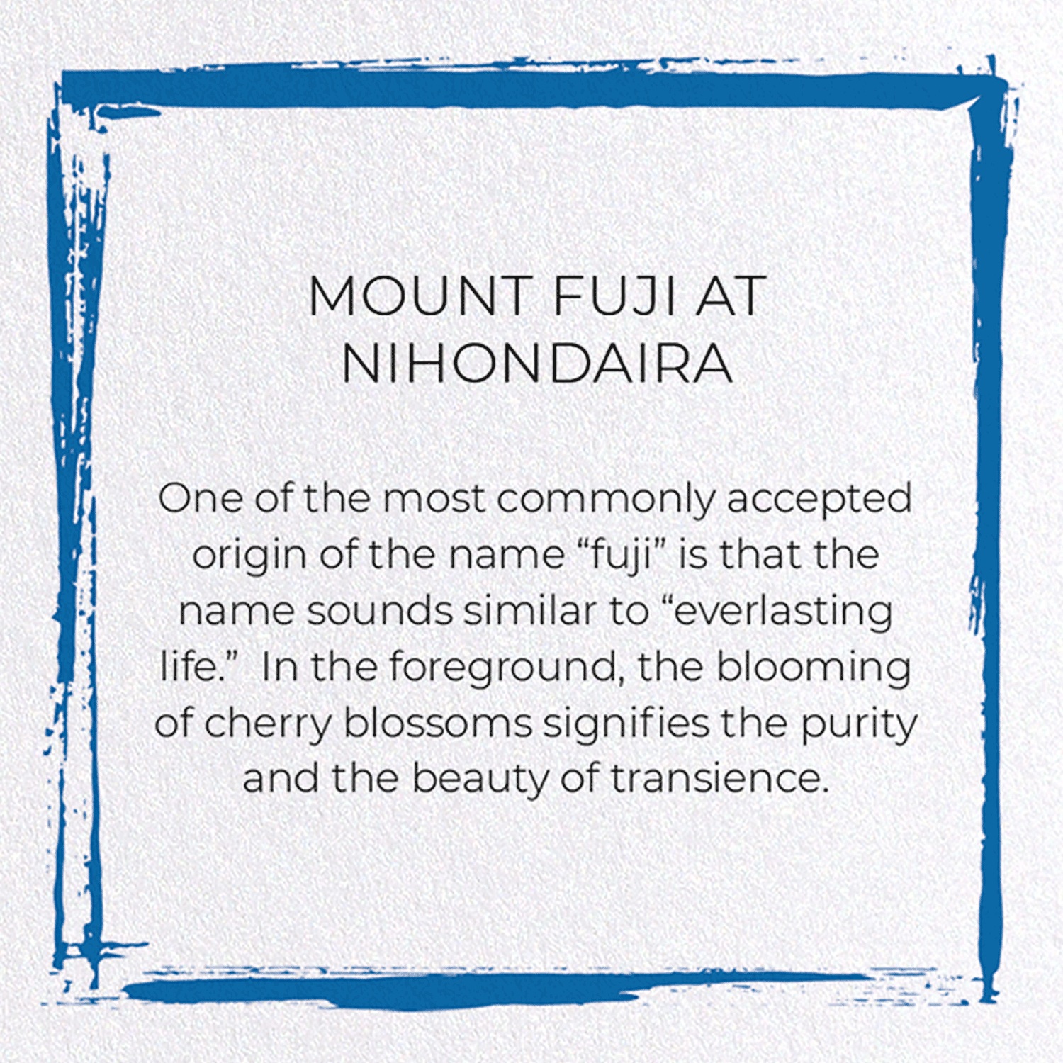 MOUNT FUJI AT NIHONDAIRA