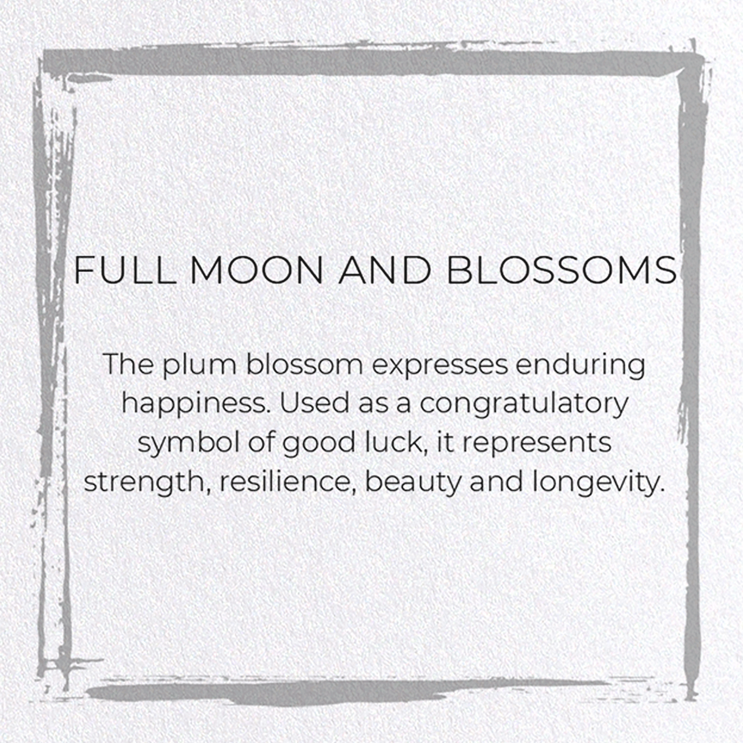 FULL MOON AND BLOSSOMS