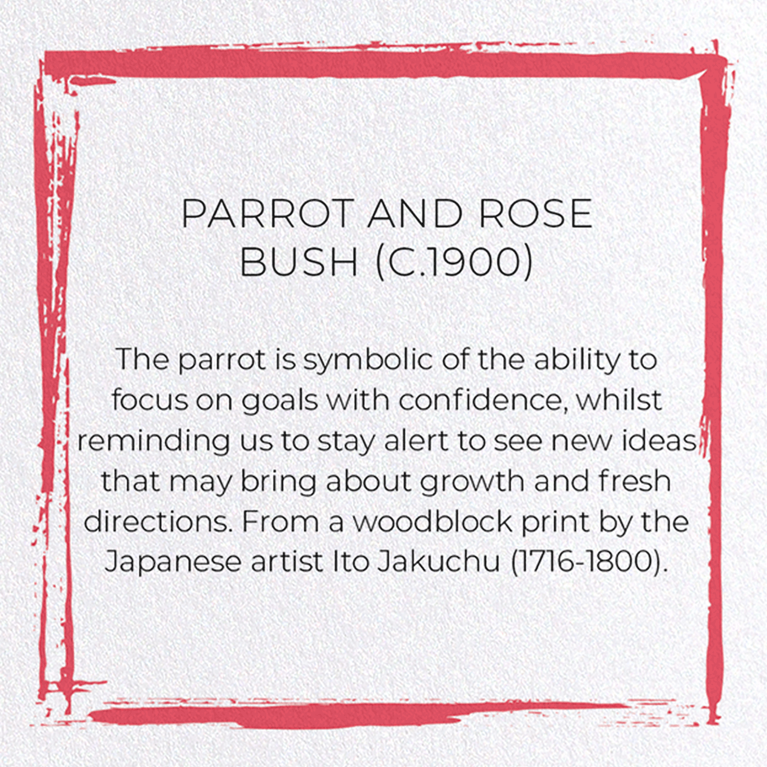 PARROT AND ROSE BUSH (C.1900)