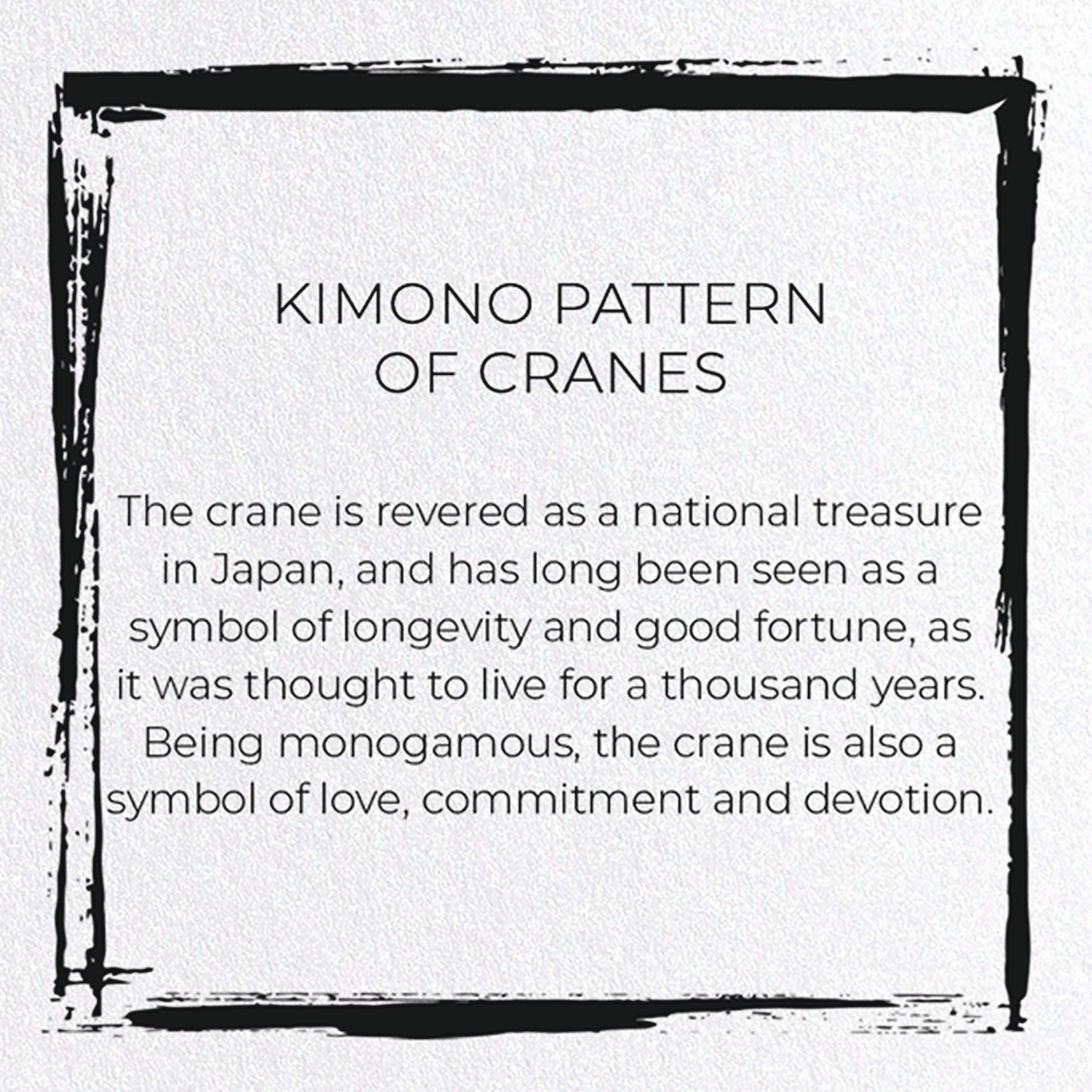 KIMONO PATTERN OF CRANES