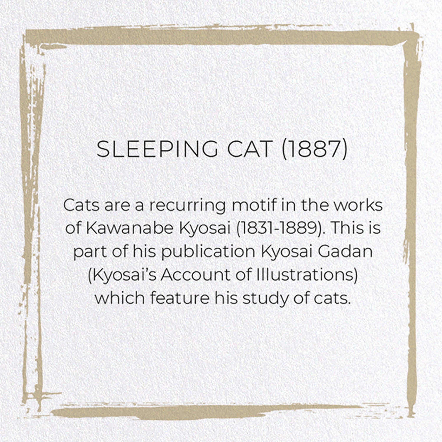 SLEEPING CAT (1887)