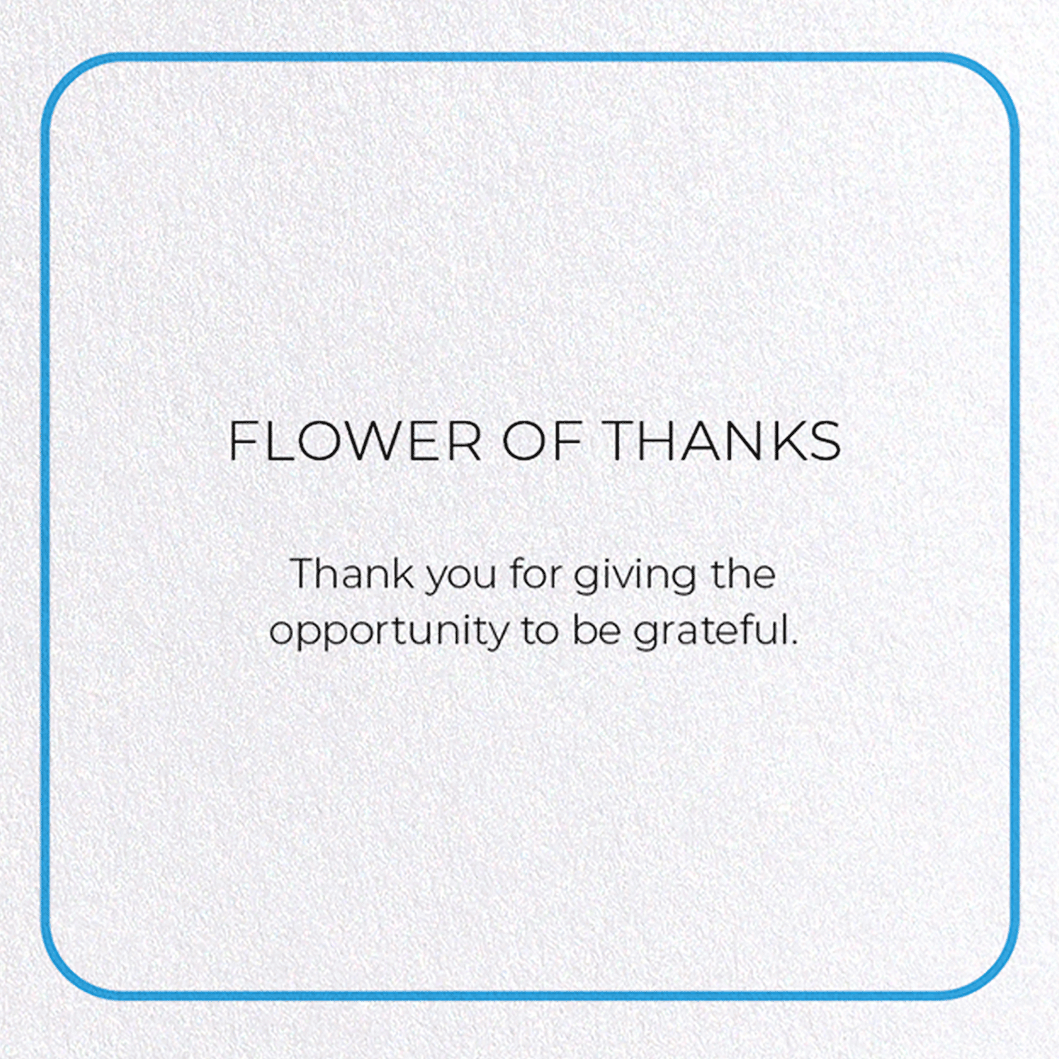 FLOWER OF THANKS