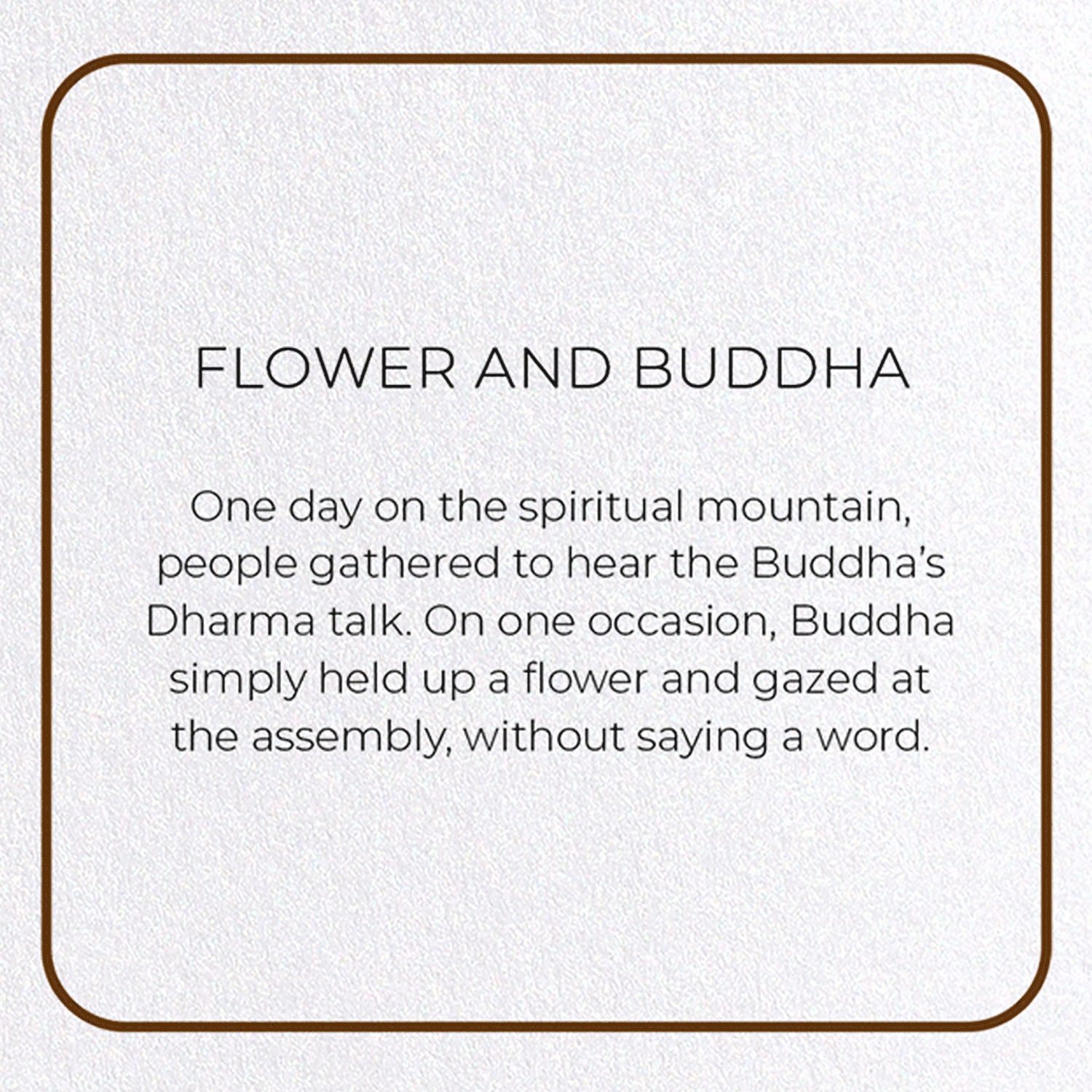 FLOWER AND BUDDHA