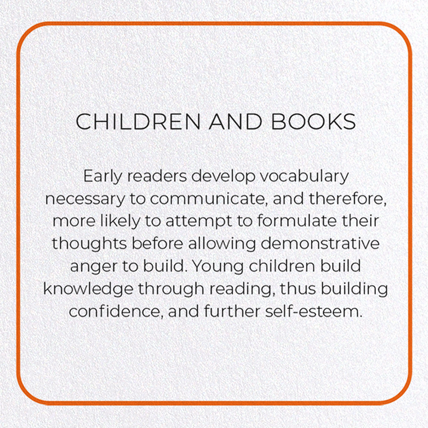 CHILDREN AND BOOKS
