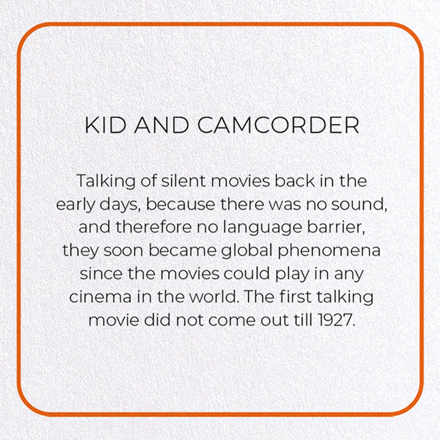 KID AND CAMCORDER