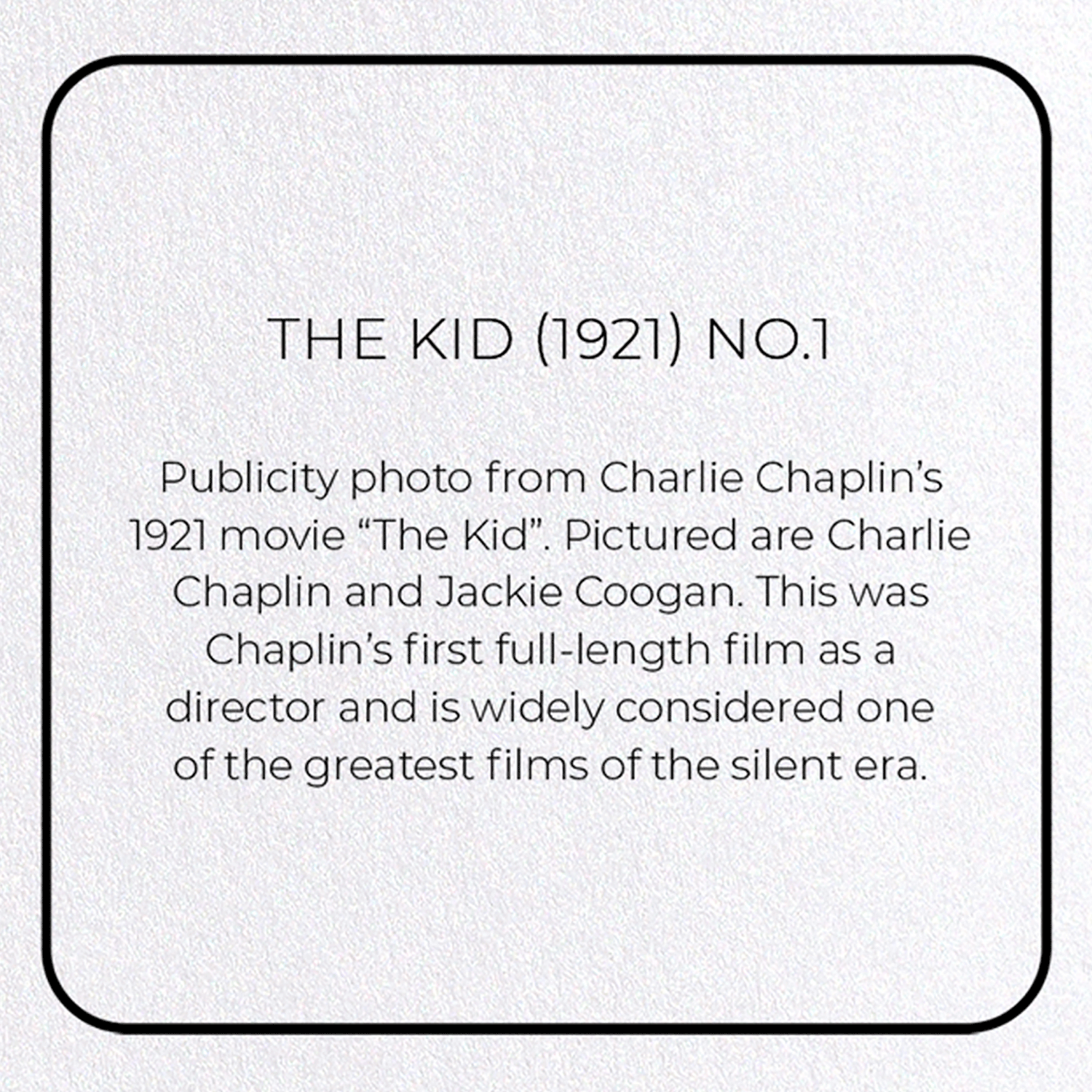 THE KID (1921) NO.1