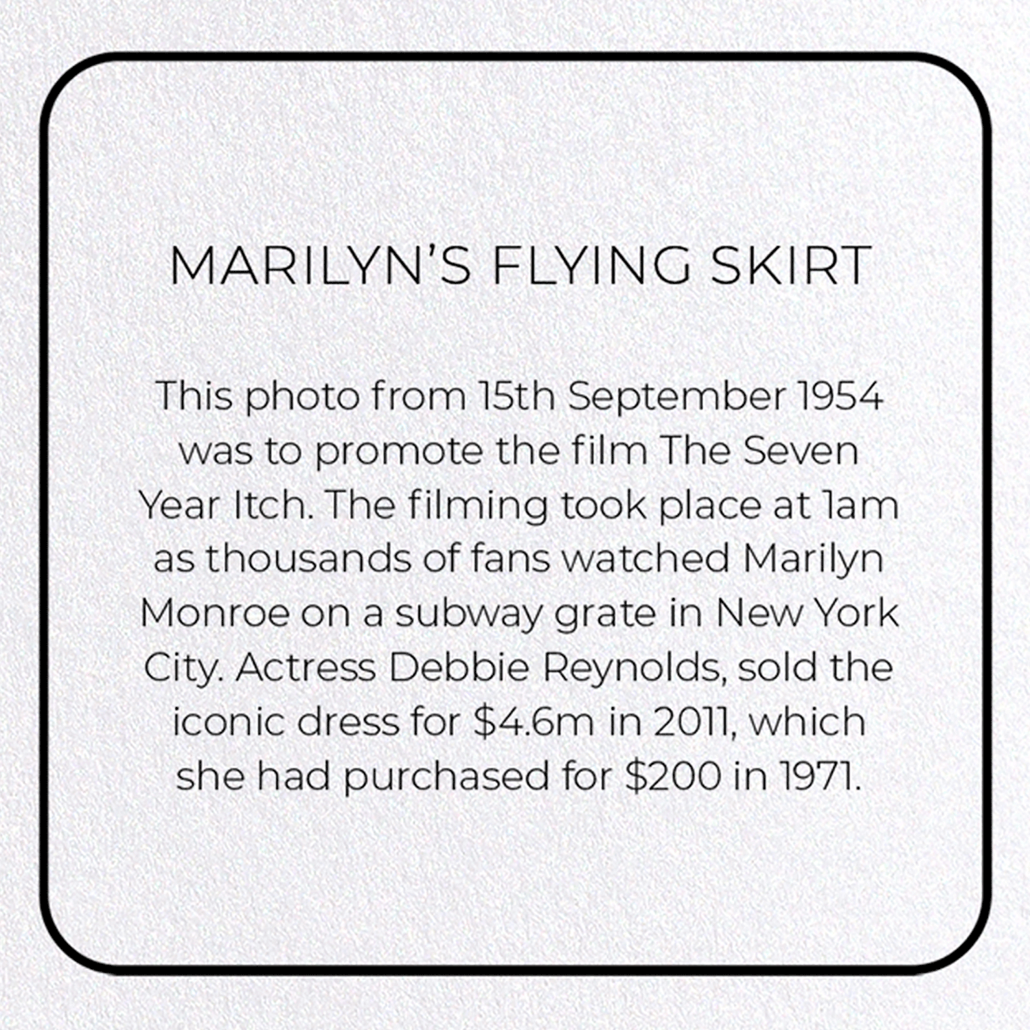 MARILYN'S FLYING SKIRT