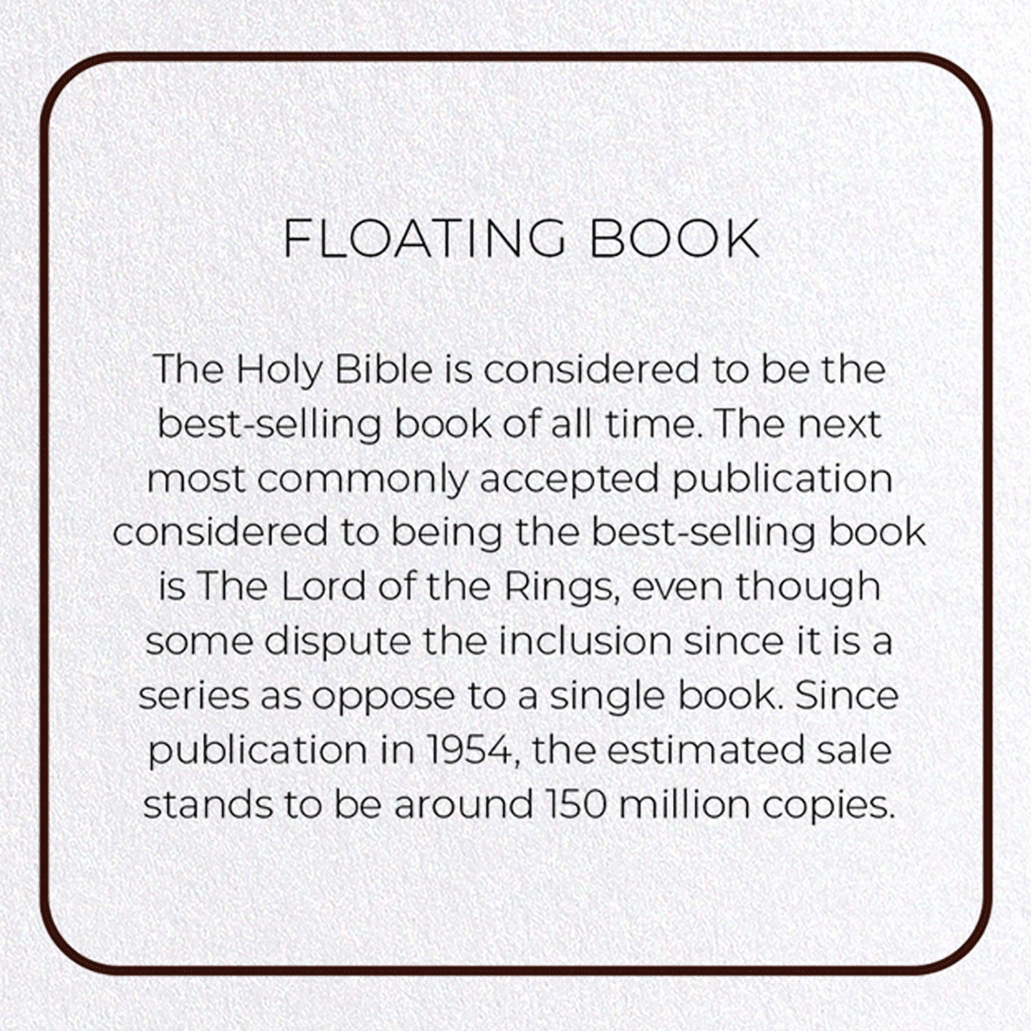 FLOATING BOOK