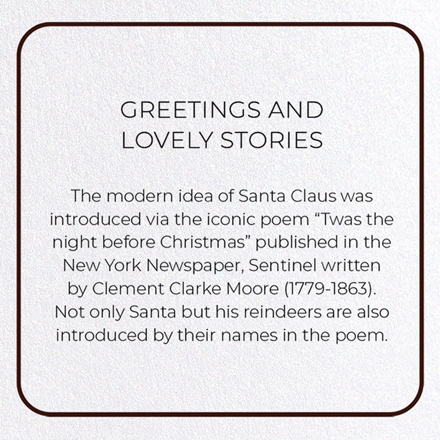 GREETINGS AND LOVELY STORIES