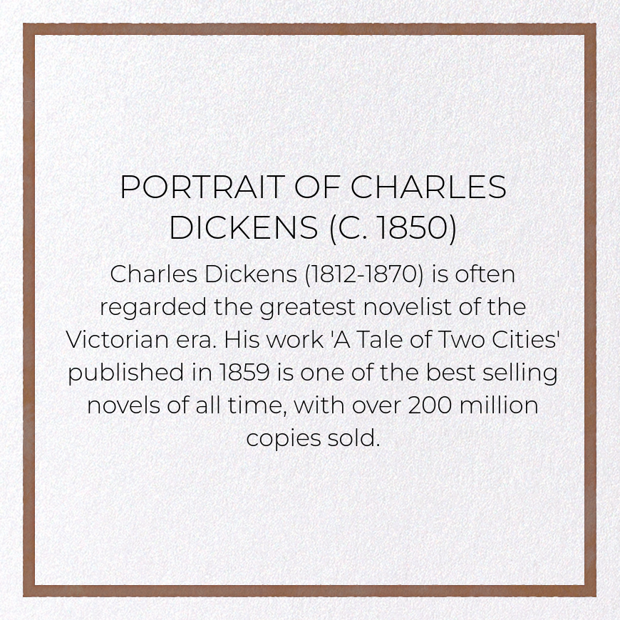 PORTRAIT OF CHARLES DICKENS (C. 1850)