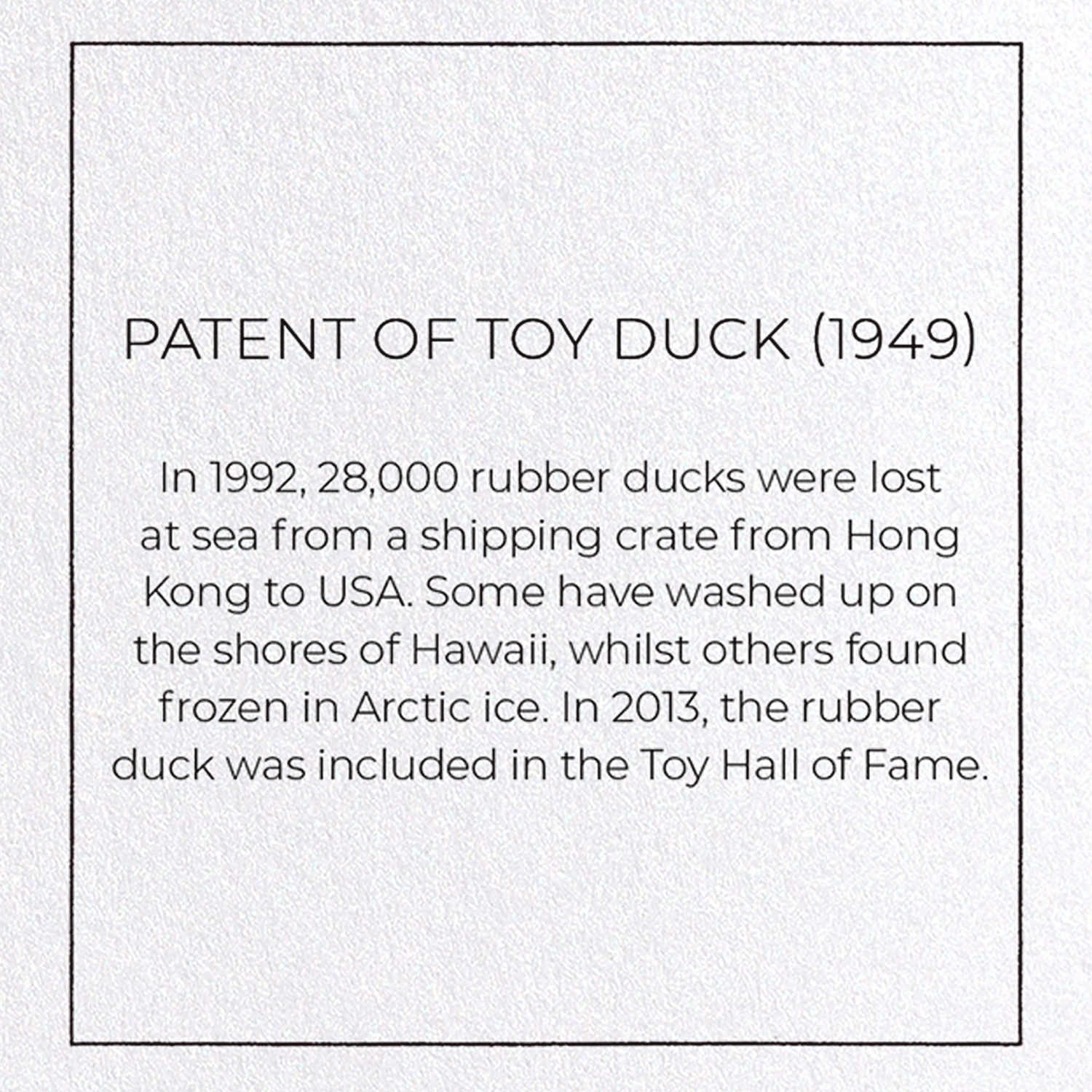 PATENT OF TOY DUCK (1949)