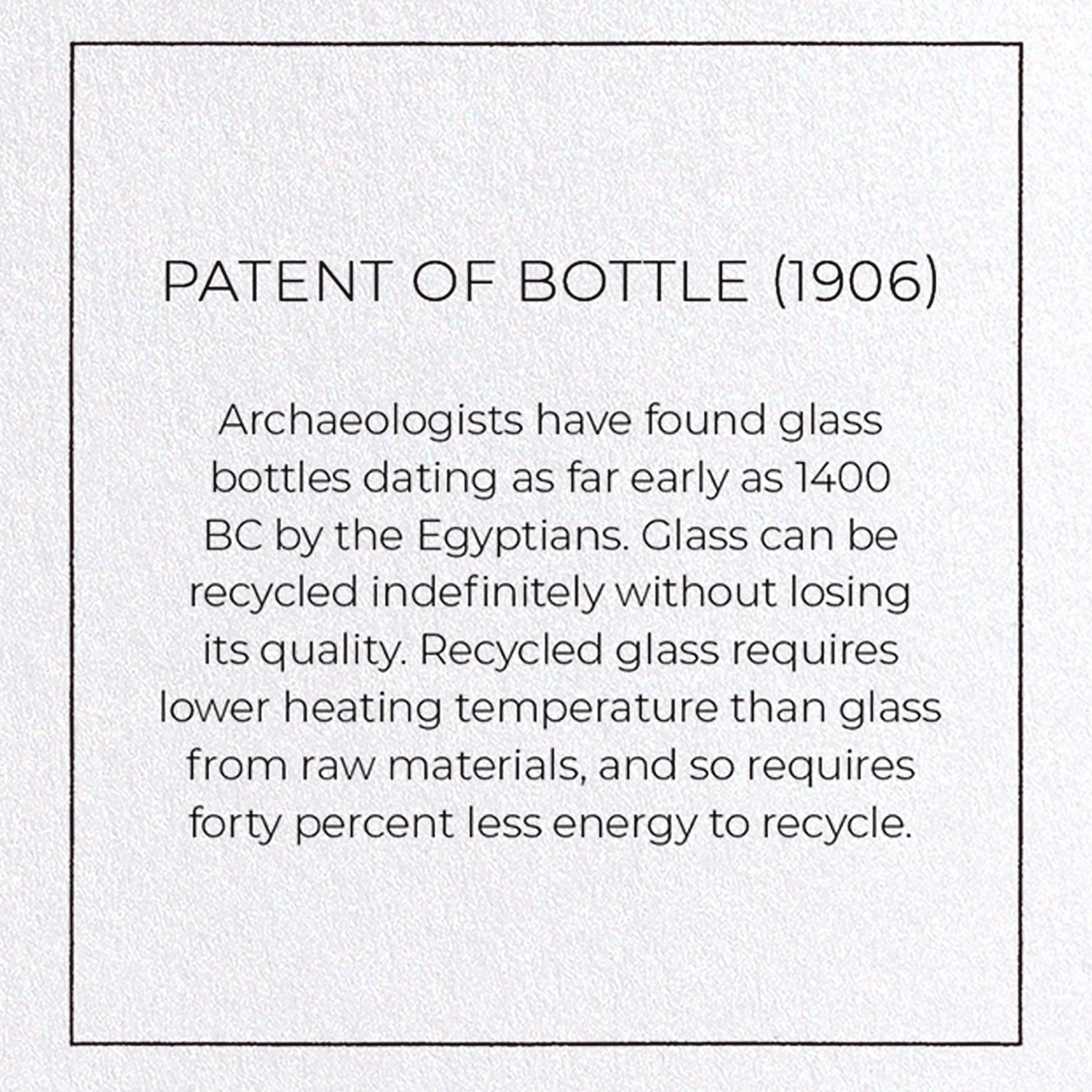 PATENT OF BOTTLE (1906)