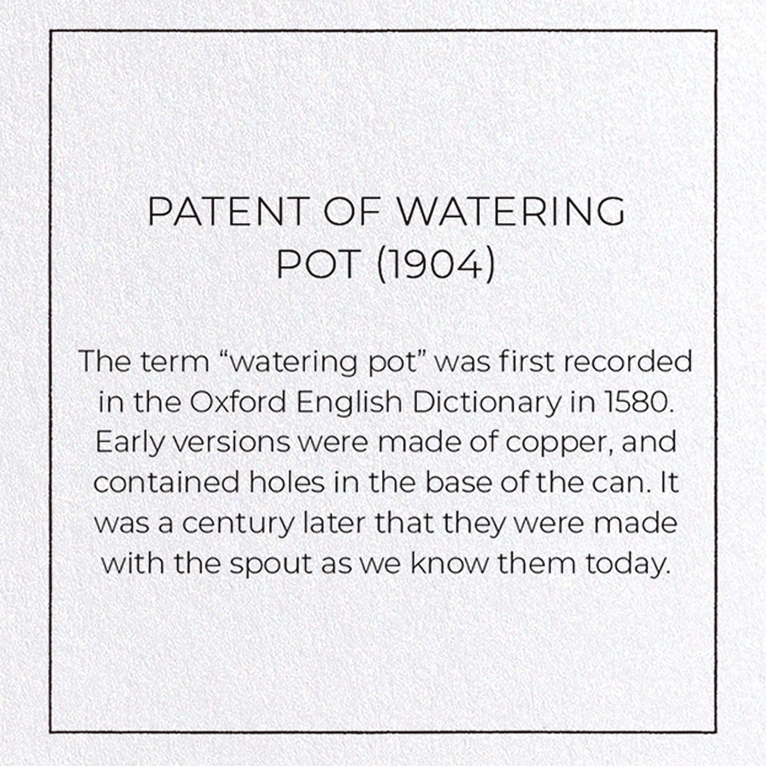 PATENT OF WATERING POT (1904)