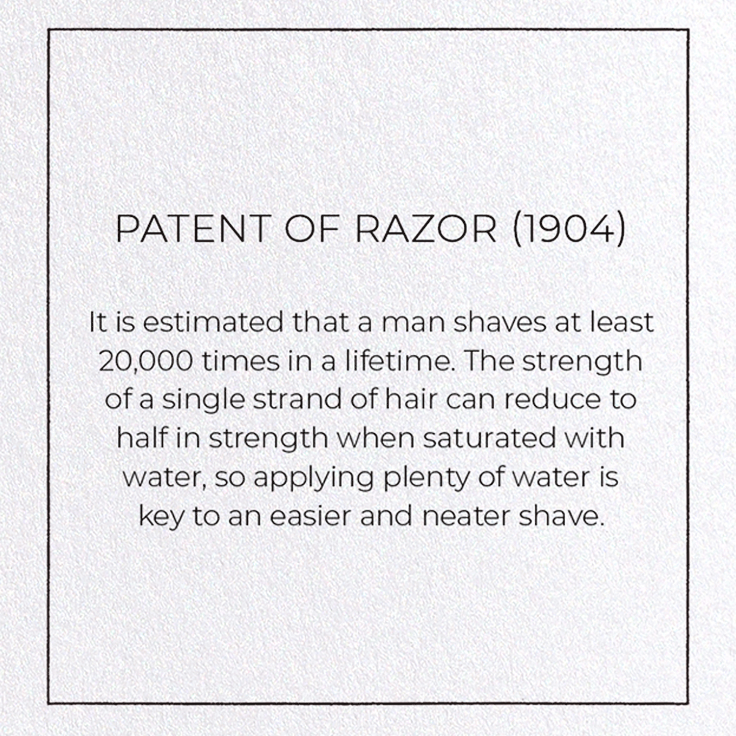 PATENT OF RAZOR (1904)