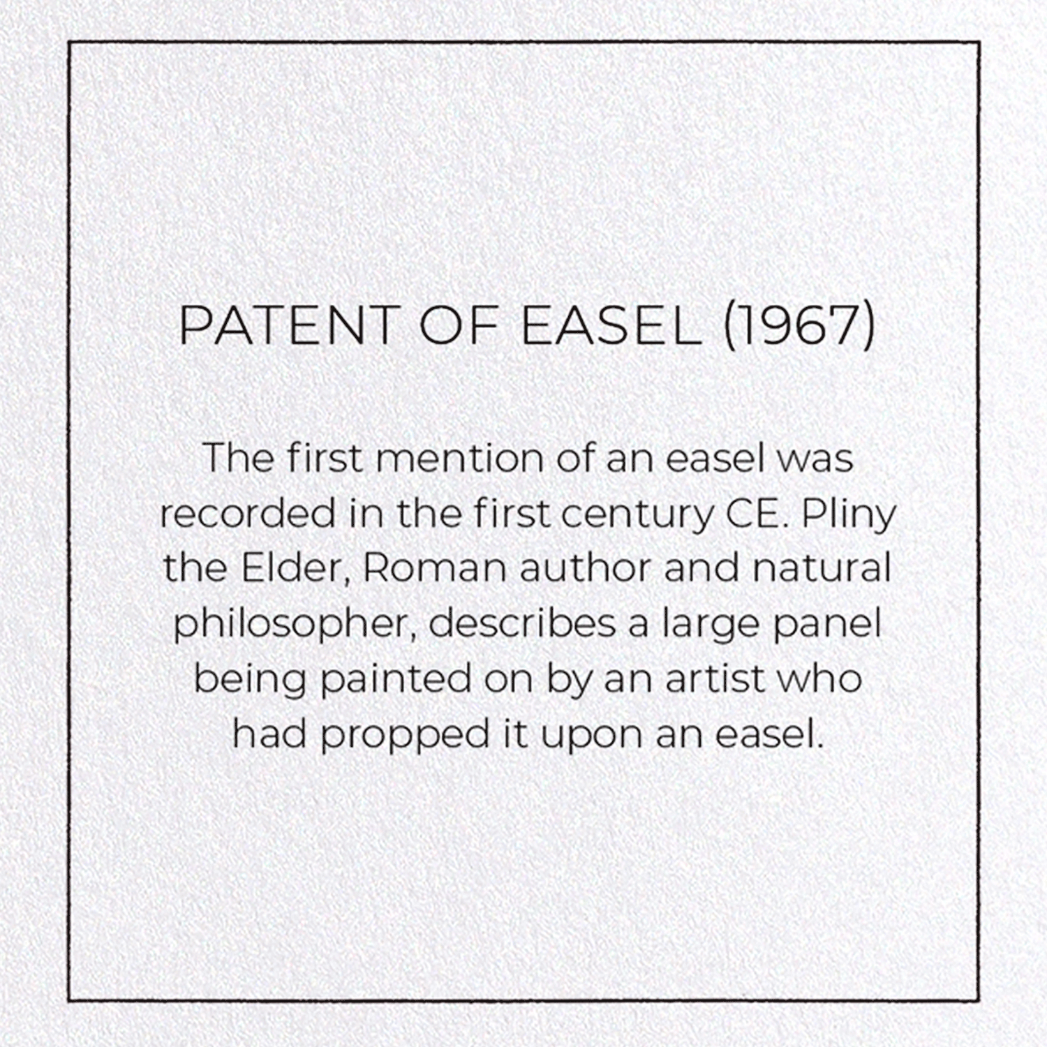 PATENT OF EASEL (1967)