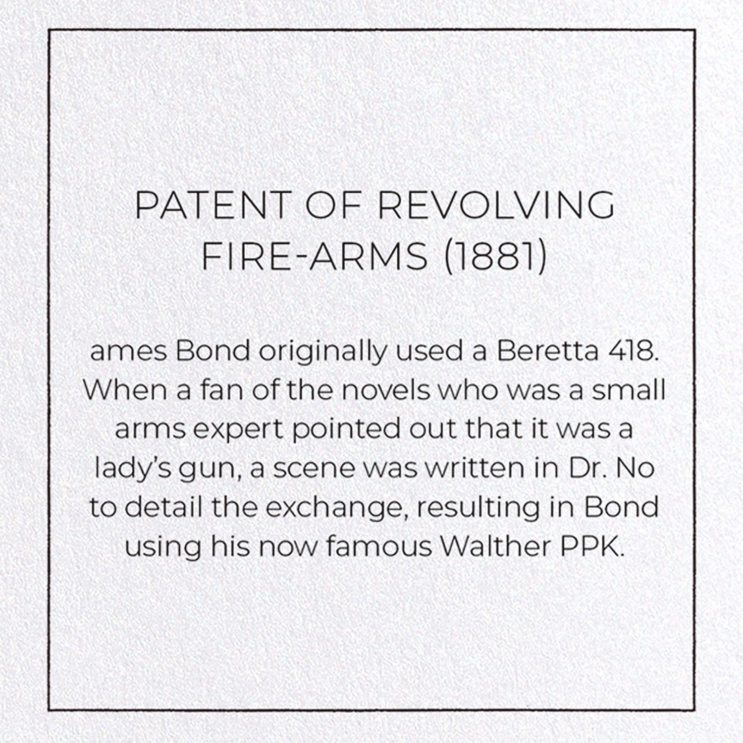 PATENT OF REVOLVING FIRE-ARMS (1881)