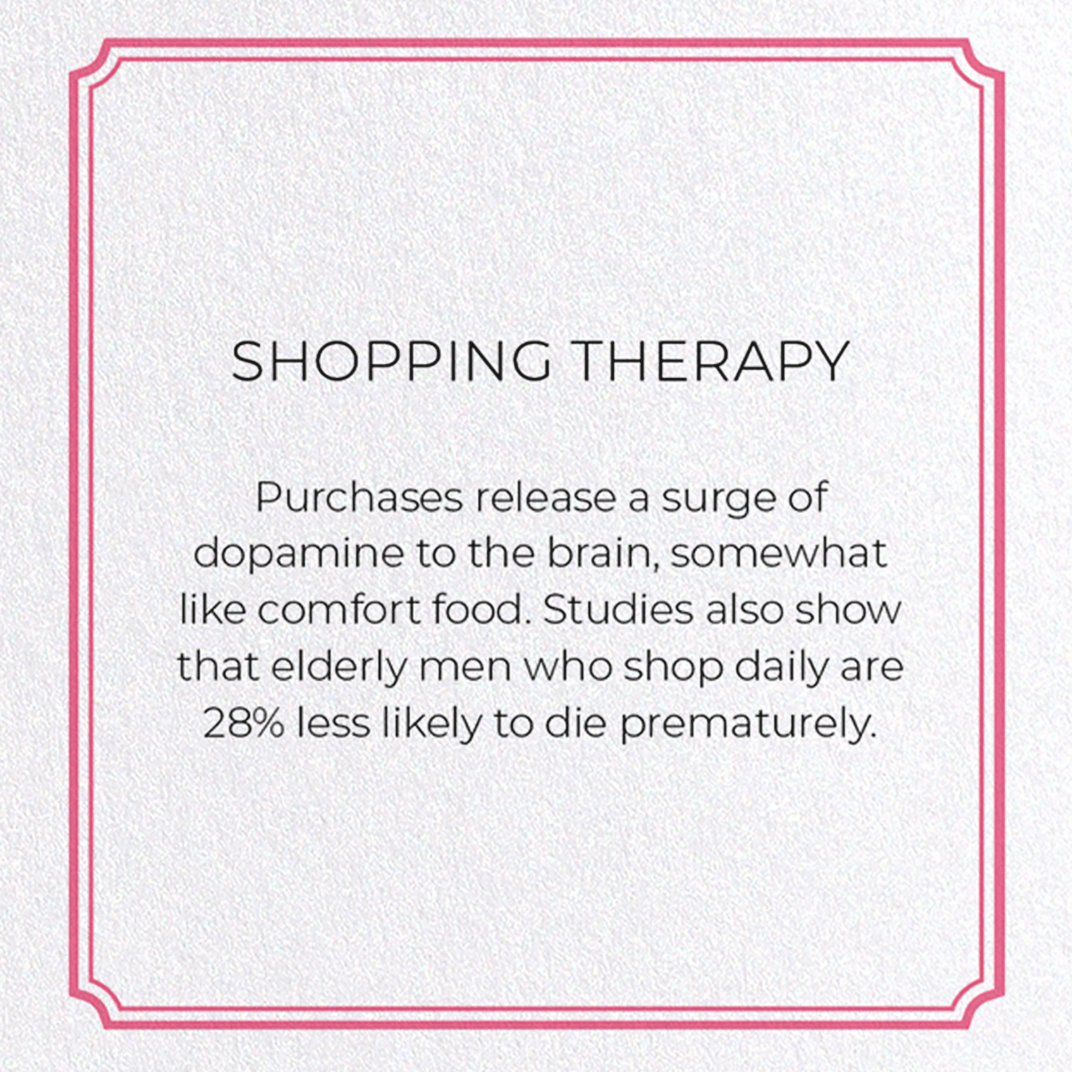 SHOPPING THERAPY