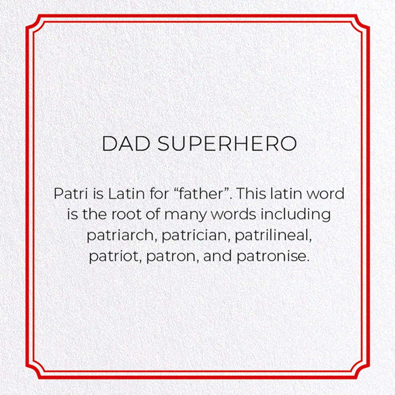 DAD SUPERHERO