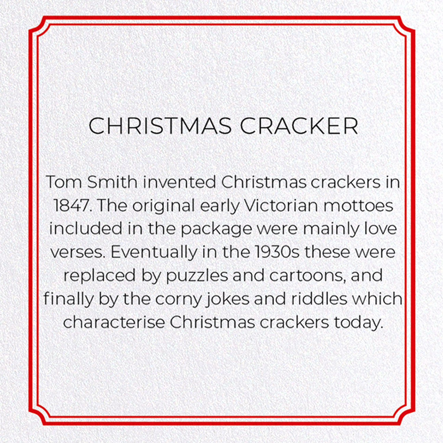 CHRISTMAS CRACKER