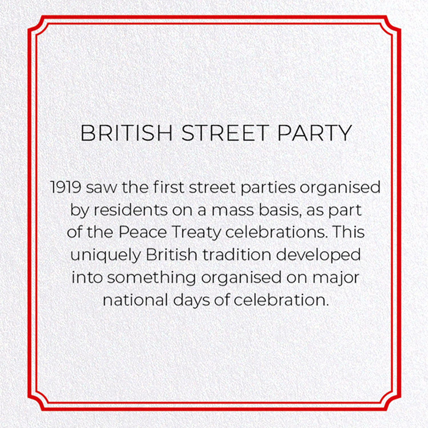 BRITISH STREET PARTY