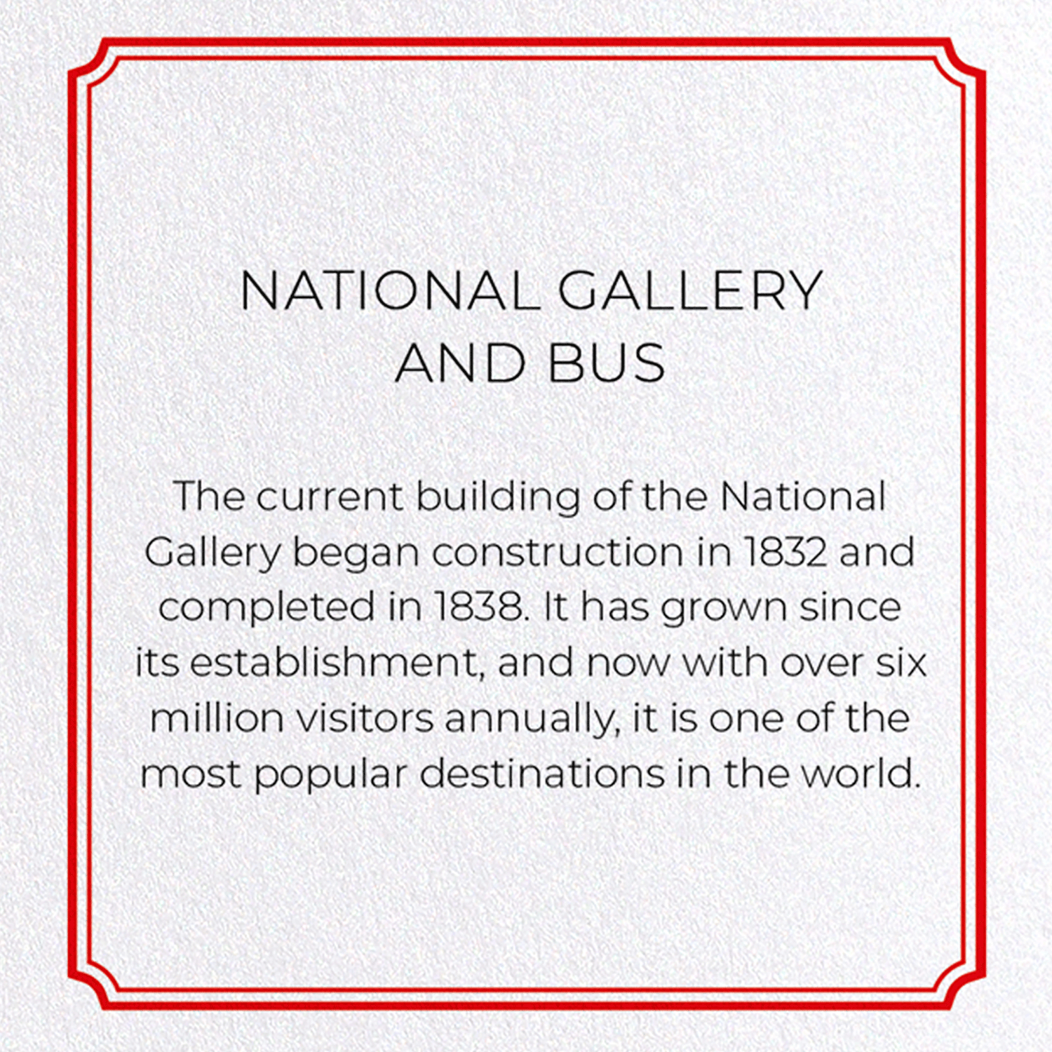 NATIONAL GALLERY AND BUS