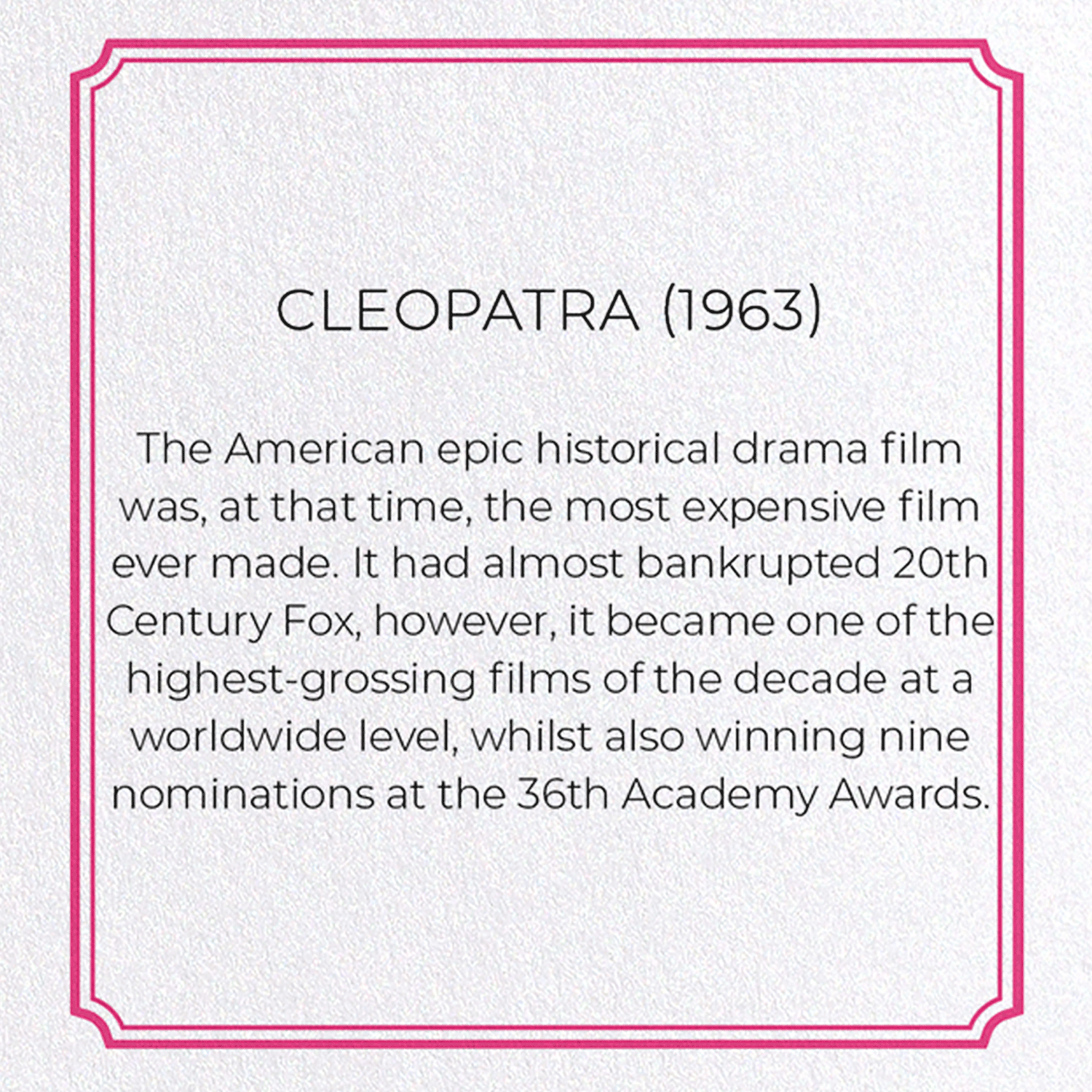 CLEOPATRA (1963)