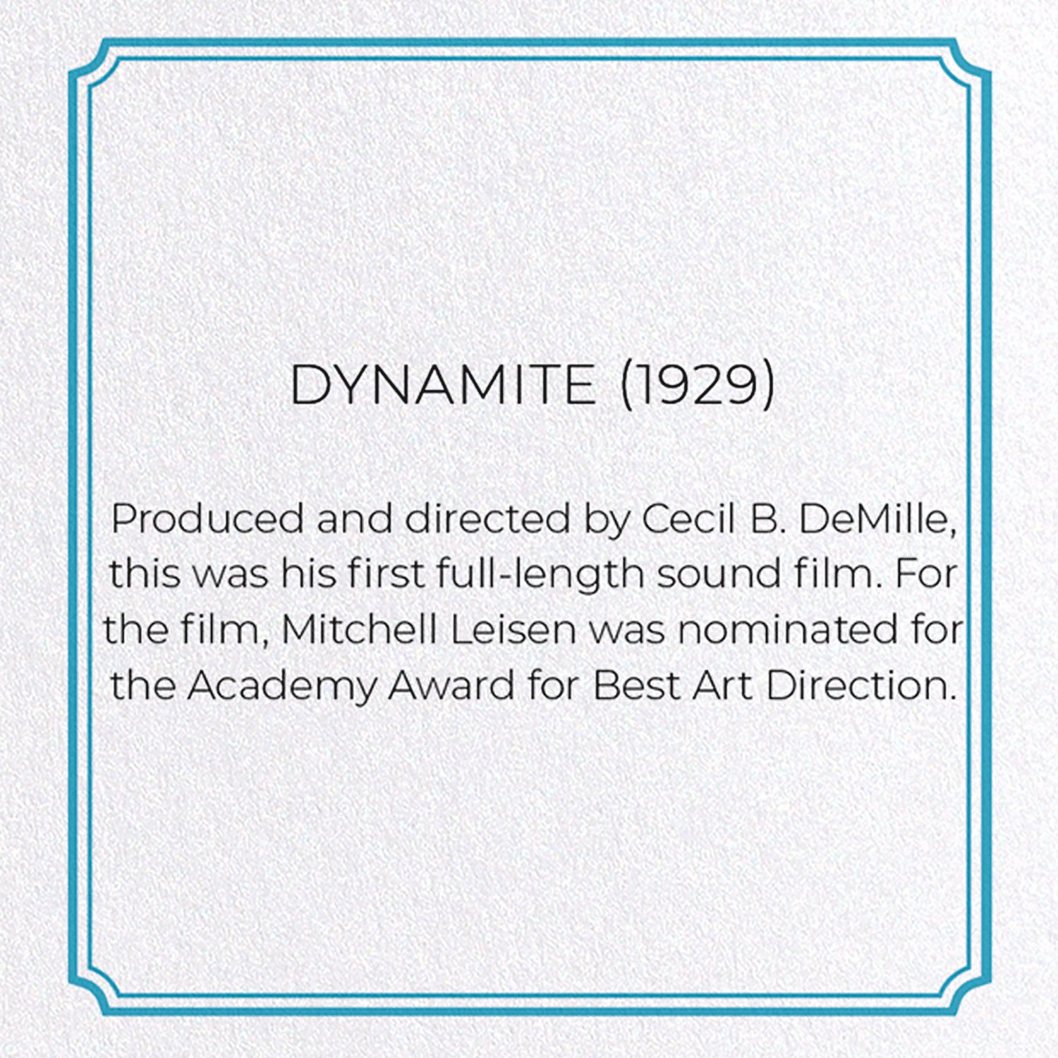 DYNAMITE (1929)